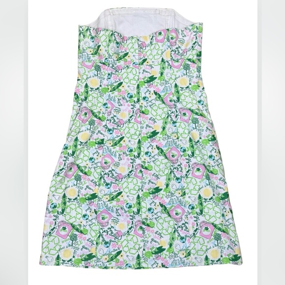Rare Lilly Pulitzer Originals Queen of Green Strapless Dress 4 - Picture 2 of 4